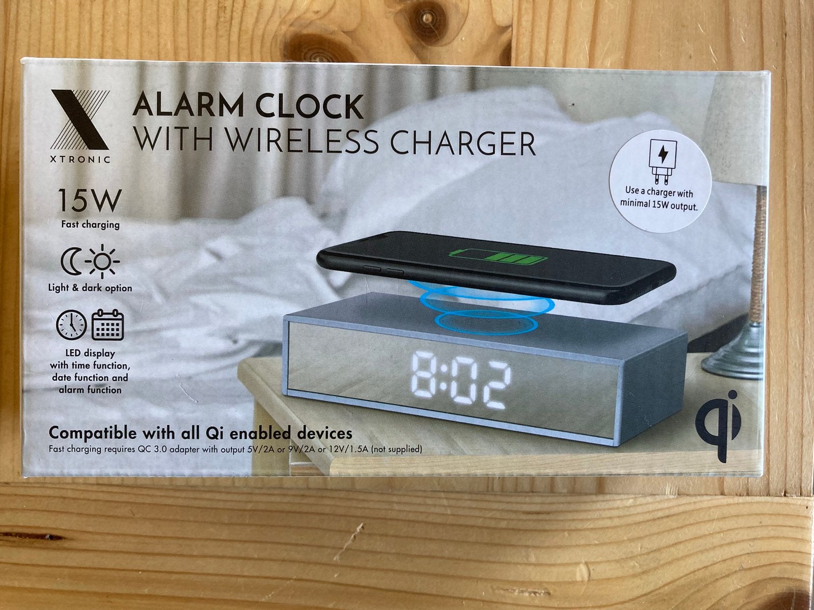 Alarm Clock met draadloze oplader, Ophalen of Verzenden, Nieuw