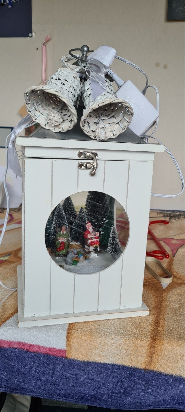 lemax kerstman en vrouw in schommelstoel, Ophalen