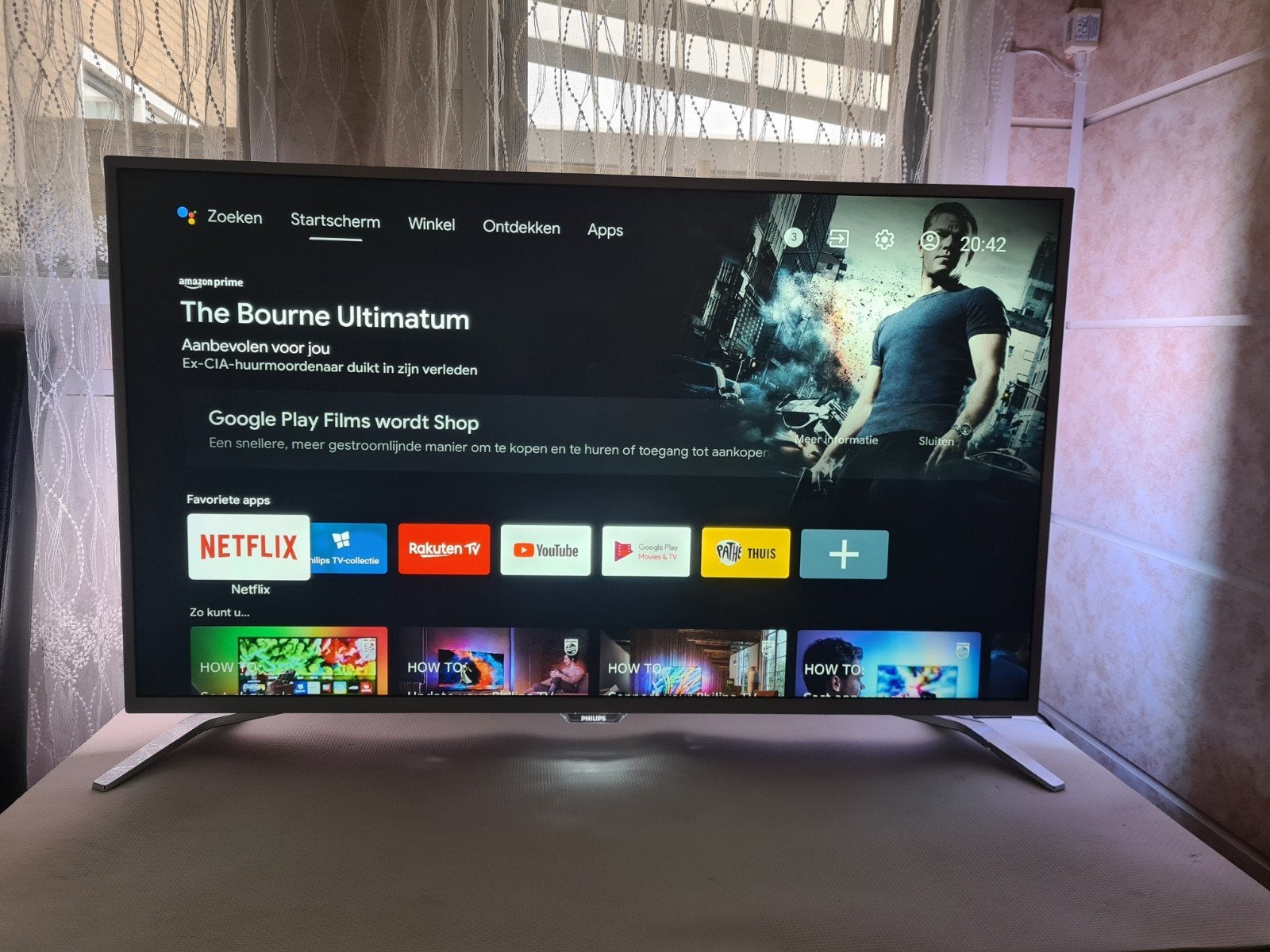 Philips 43pus7202  UHD 4K Android tv met Ambilight 120Hz, Ophalen of Verzenden, Zo goed als nieuw, 100 cm of meer, Philips