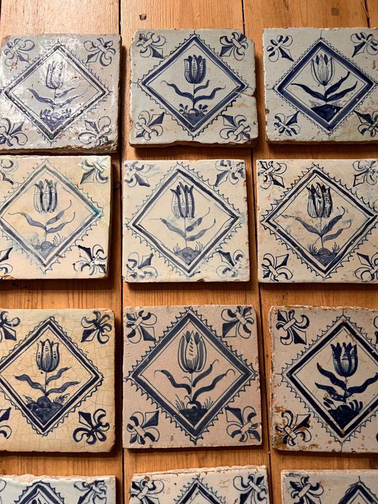 Tegels wandtegels postzegel kwadraattegel, Antiek en Kunst, Ophalen of Verzenden