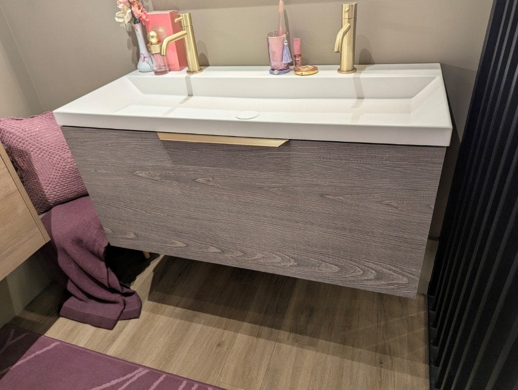 Showroom aanbieding: badkamermeubel 100cm, Huis en Inrichting, Badkamer | Badkamermeubels, Nieuw, Minder dan 100 cm, Wasbak of Wastafel