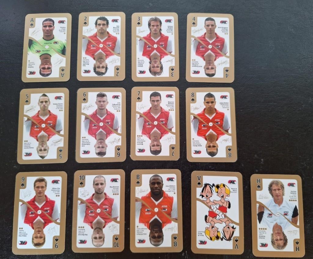 Complete set speelkaarten AZ Alkmaar 2012-13, Ophalen of Verzenden, Zo goed als nieuw, AZ, Poster, Plaatje of Sticker