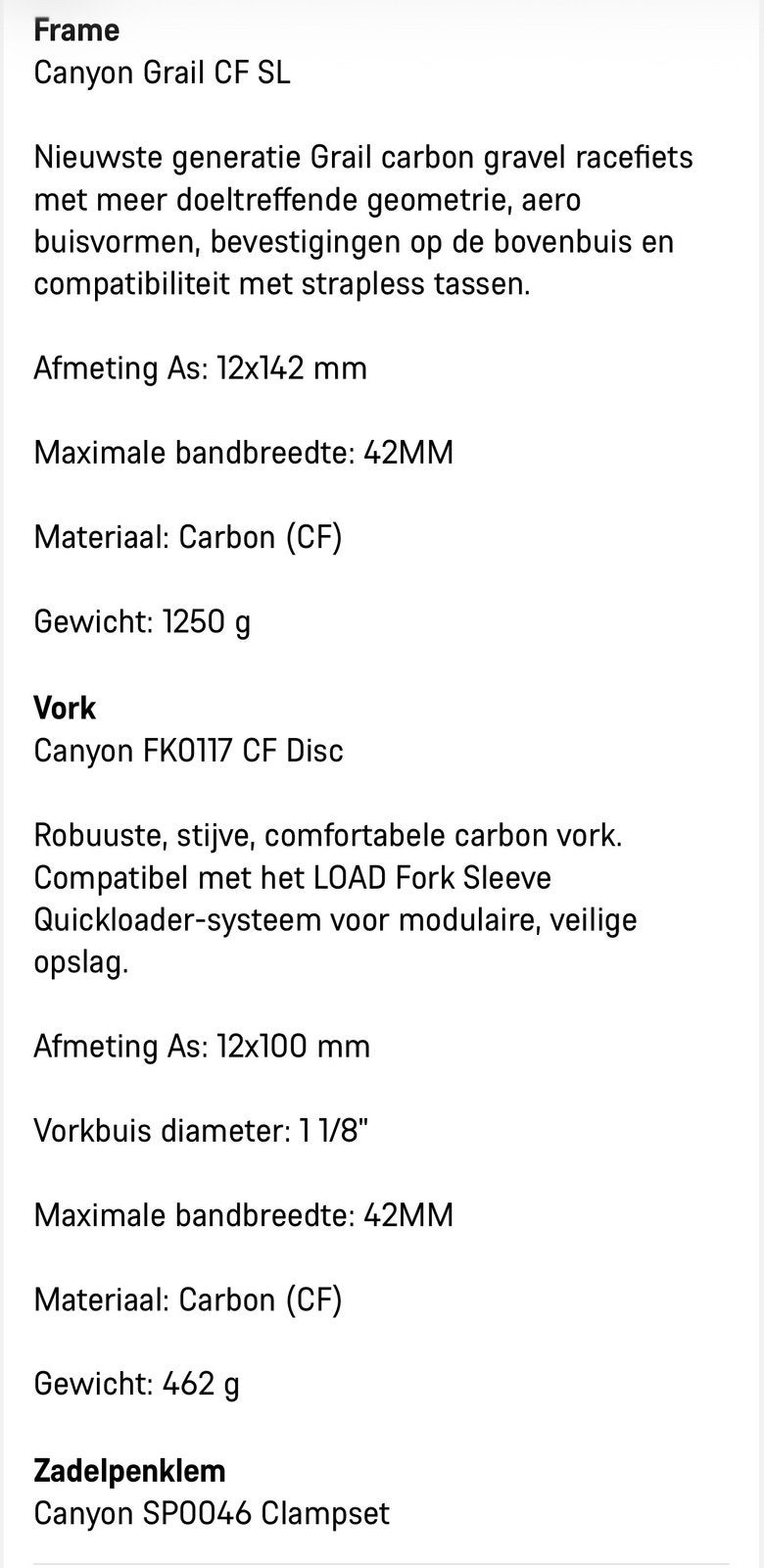 Foto 21 van Canyon grail CF SL 8 maat M
