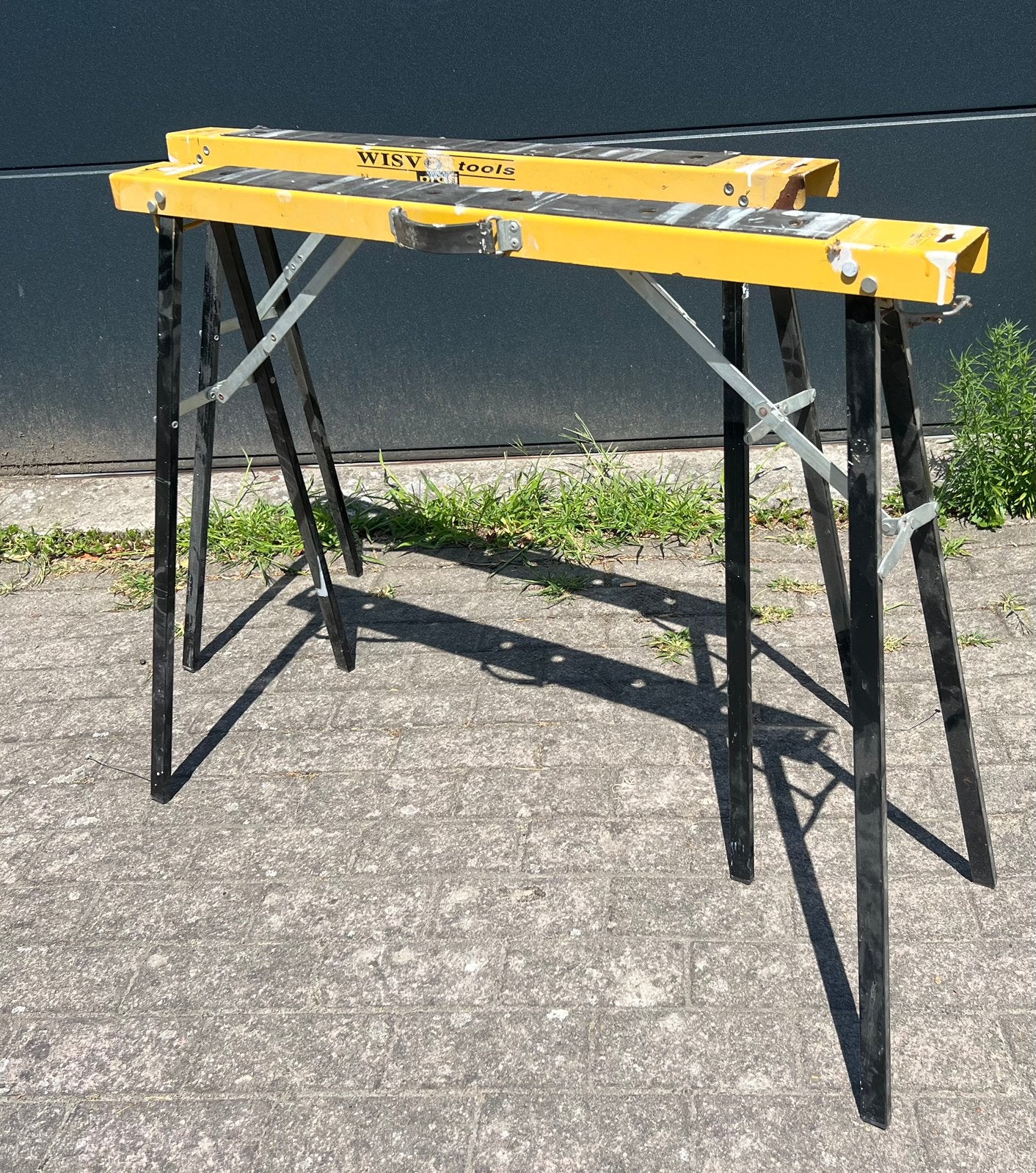 2 stalen , inklapbare , lichtgewicht, klus schragen, Ophalen, Gebruikt, Overige typen