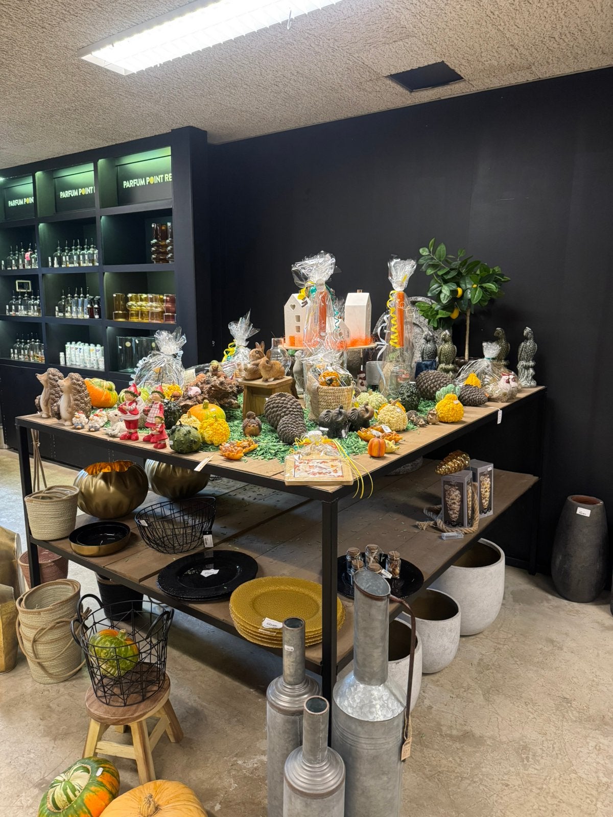 Grote industriële presentatietafel / winkelstelling, Ophalen