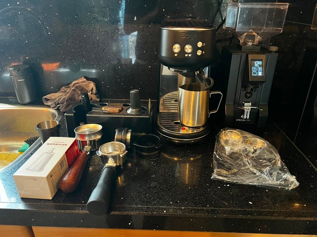 Sage Bambino + Eureka Mignon Specialità | Espressoset, Witgoed en Apparatuur, Ophalen of Verzenden, Nieuw, Espresso apparaat
