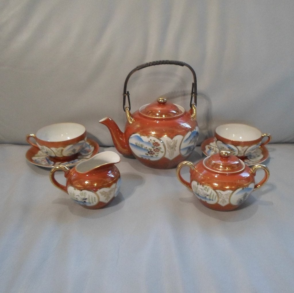 Japans Servies Geisha, Antiek en Kunst, Antiek | Servies compleet, Ophalen of Verzenden