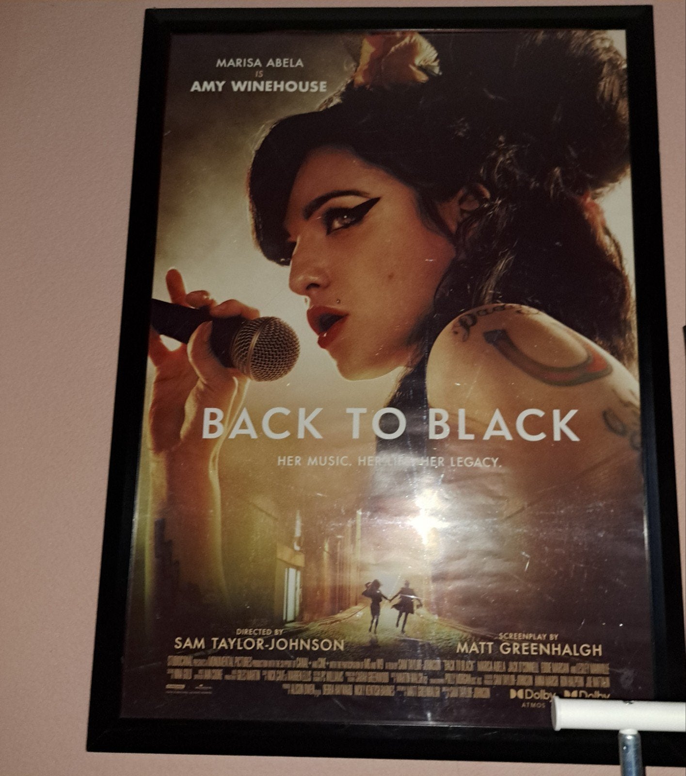 Originele Bioscoop Poster Amy Winehouse Back to Black 100x70, Rechthoekig Staand, Met lijst, Deurposter of groter, Ophalen of Verzenden