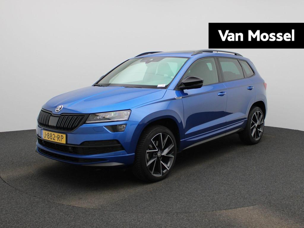 Skoda Karoq 1.5 TSI ACT Sportline Business AUTOMAAT | PANO-S, 12 maanden, Stof, Blauw, Bedrijf