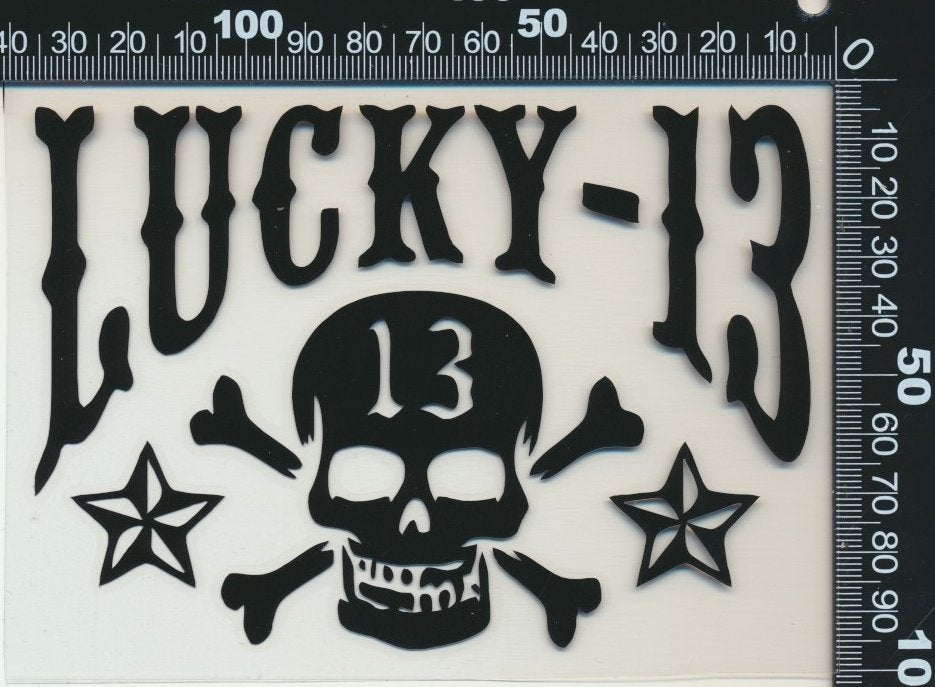 Sticker: Lucky 13 (Transparant), Verzenden, Zo goed als nieuw, Auto of Motor