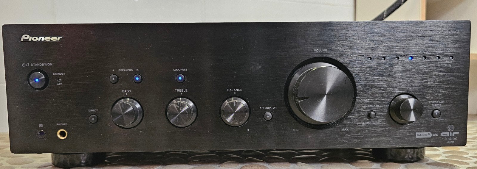 Pioneer A70 klasse bak 17,1 kg ! Phono SABRE 32 DAC,garantie, Audio, Tv en Foto, Versterkers en Receivers, Gebruikt, Ophalen of Verzenden