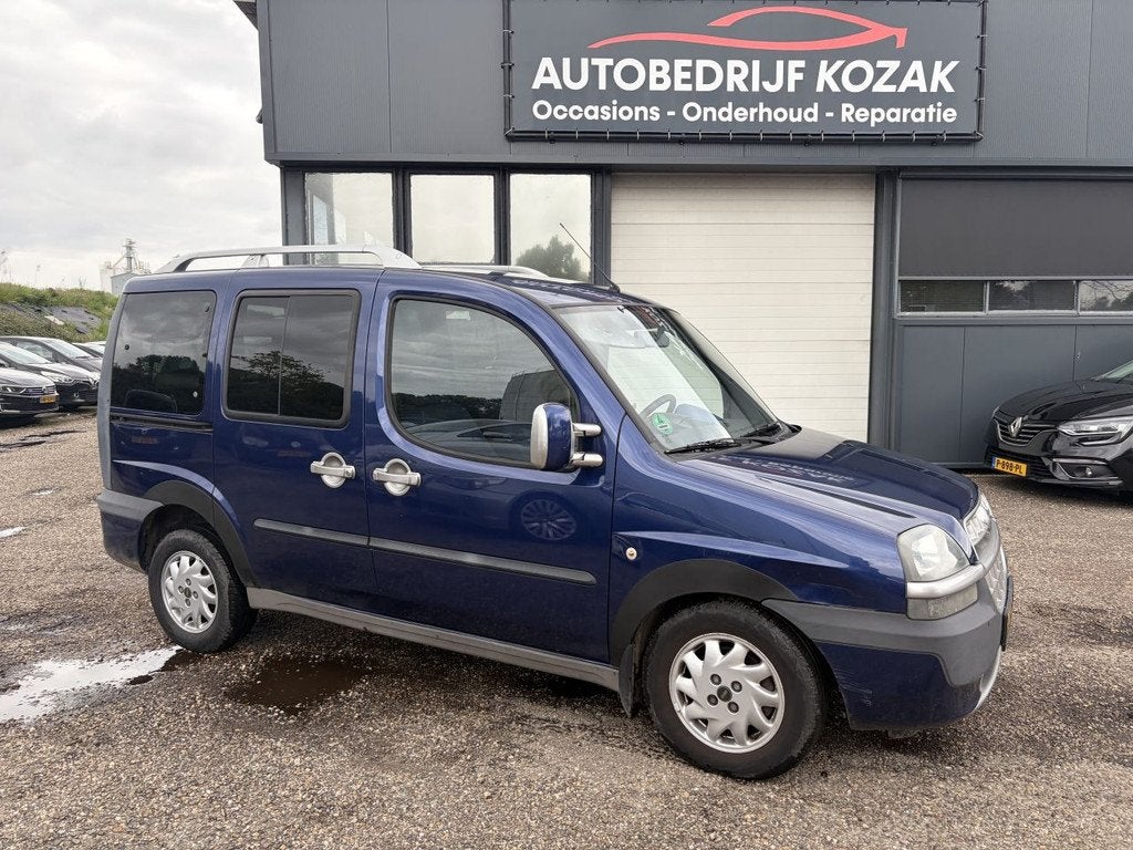 Fiat Doblò 1.6-16V ELX MALIBU AIRCO NIEUWE APK (bj 2003), Auto's, Fiat, 1596 cc, Metallic lak, Doblo, Blauw