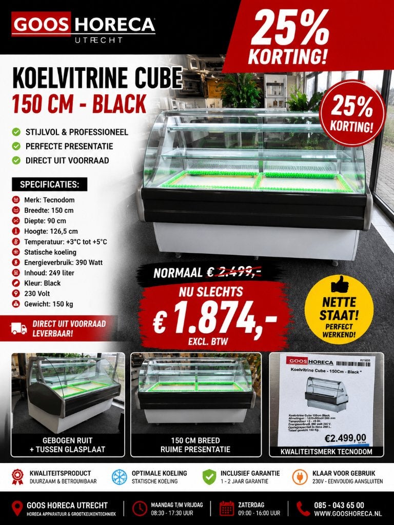 koelvitrine, Ophalen, Nieuw zonder verpakking, Koelen en Vriezen