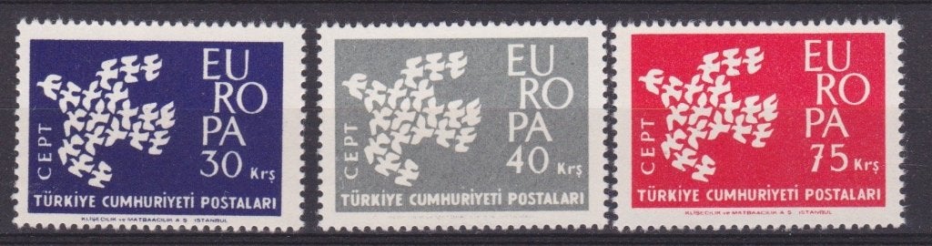 TSS Kavel 20025  Turkije pf Europa  minr  1820-1822, Ophalen, Overige landen, Postfris