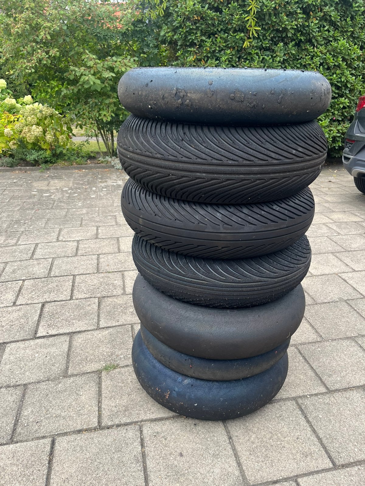 Motorfiets circuit banden slicks en regen, Motoren, Ophalen, Gebruikt