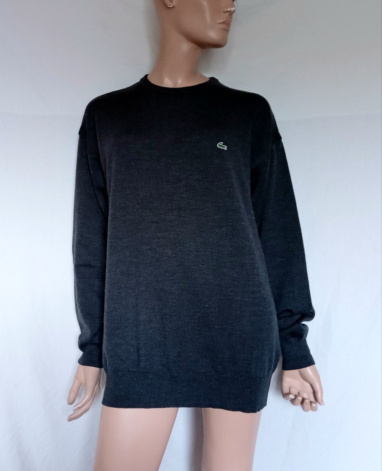 LACOSTE Trui , Maat 7 ( XL ) , PURE NEW WOL, Ophalen of Verzenden, Nieuw, Maat 46/48 (XL) of groter, Grijs