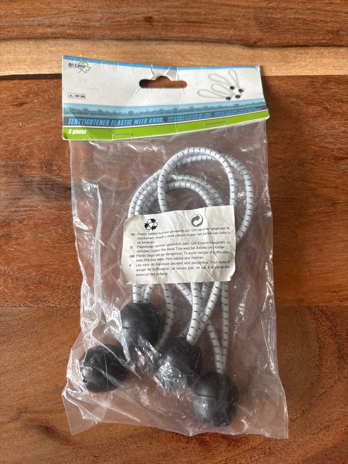 Bo-Camp elastische spanners met knop (2x 4 stuks), Ophalen of Verzenden, Nieuw