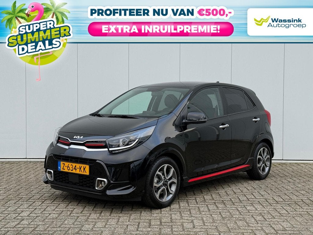 Kia Picanto 1.0 DPi 67pk 4-zits GT-Line | SUMMER DEALS | Cam, Auto's, Kia, Bedrijf, Te koop, Picanto, Achteruitrijcamera, Airbags