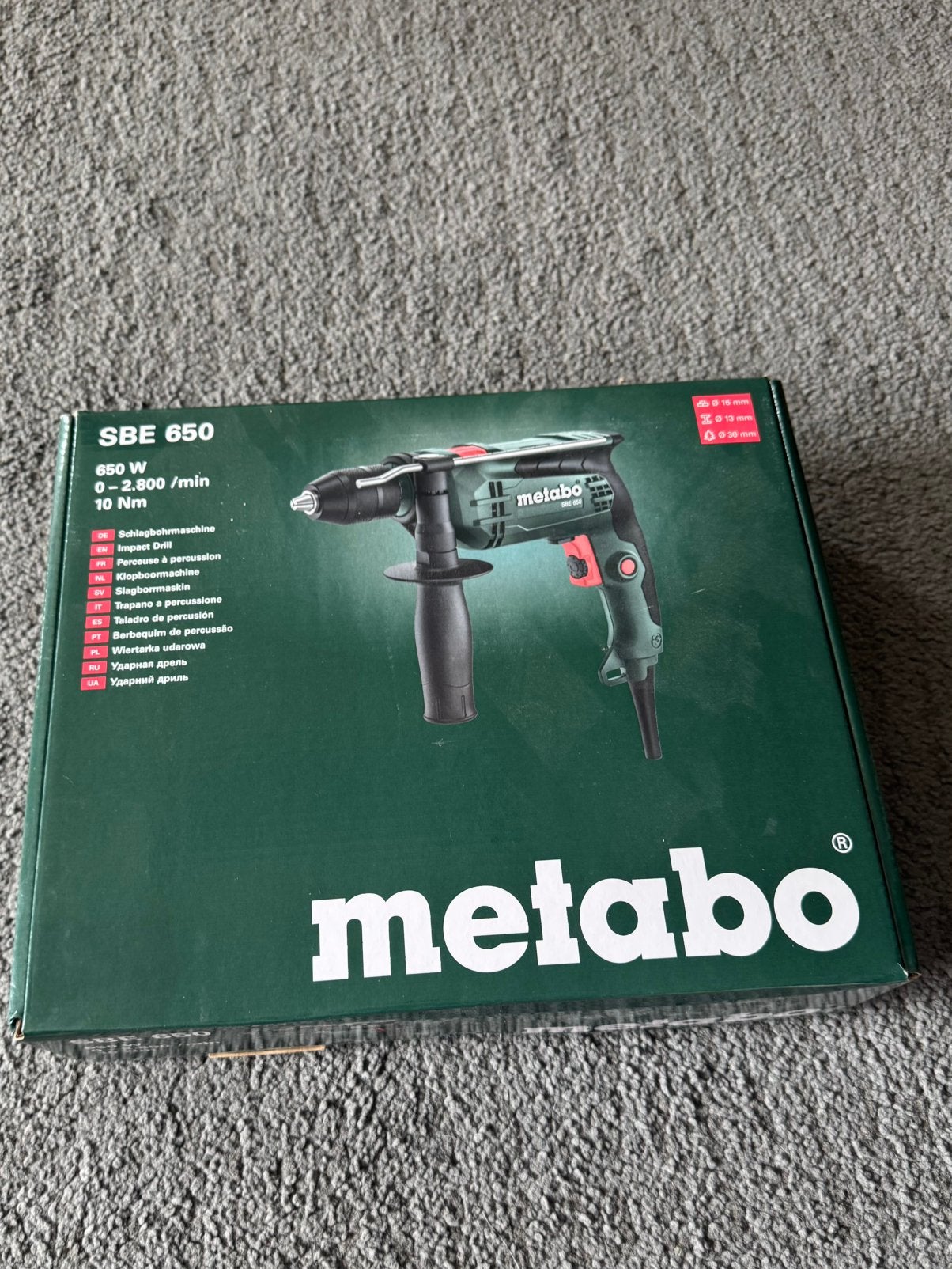 Metabo SBE 650 klopboormachine - Zo goed als nieuw, Boormachine, 600 watt of meer, Ophalen of Verzenden, Zo goed als nieuw