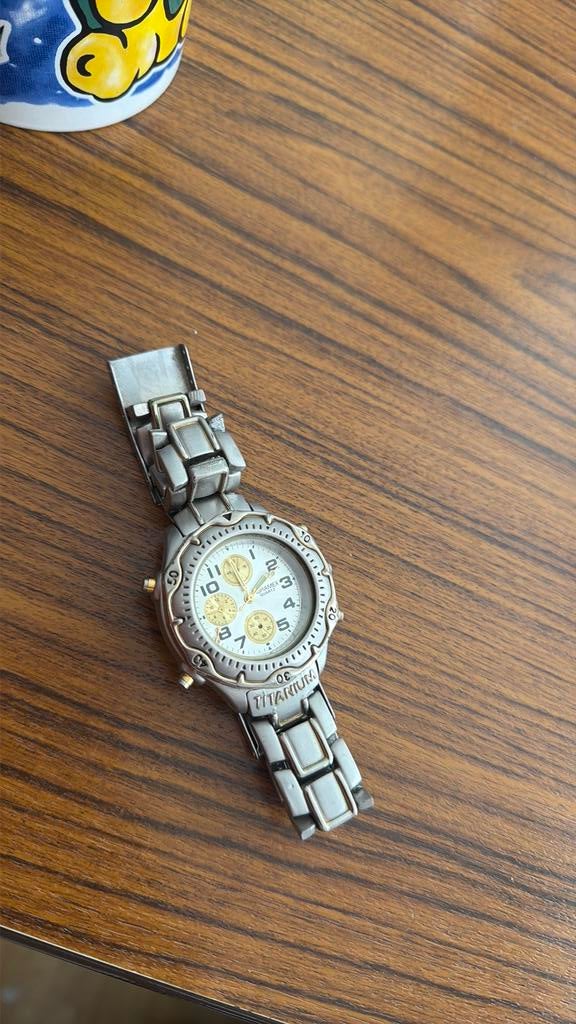 Unisex mooie titanium horloge vintage achamex goedkoop €300, Ophalen of Verzenden, Zo goed als nieuw, Overige merken