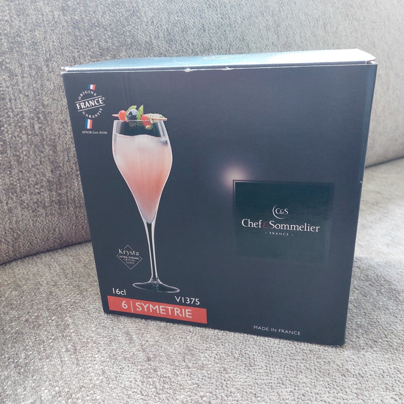 Chef & Sommelier Symmetrie champagneglazen - 6 stuks, Huis en Inrichting, Ophalen, Glas of Glazen, Overige merken, Nieuw