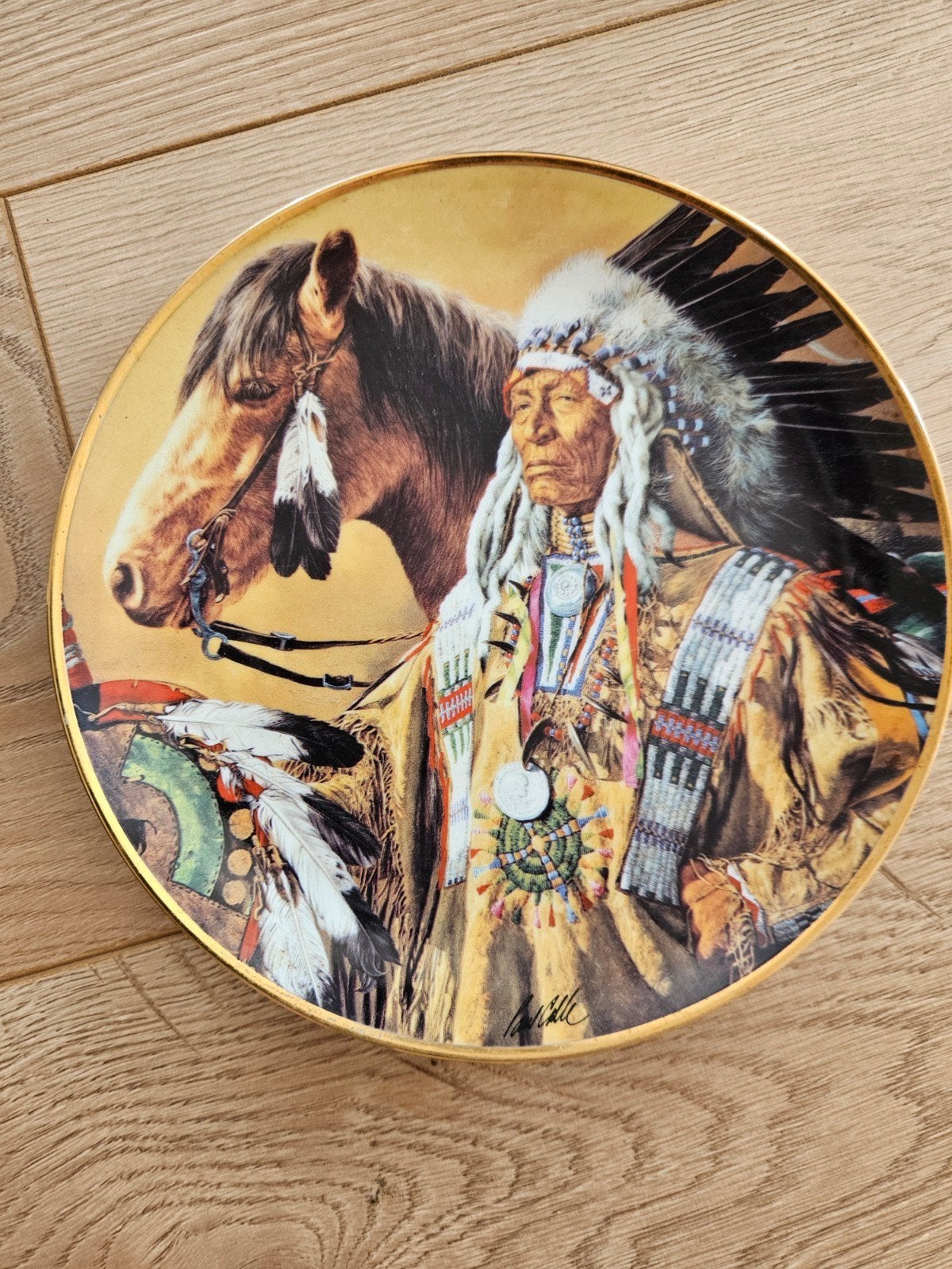 Franklin Mint 'Pride of the Sioux' sierbord, gelimiteerd, Ophalen of Verzenden