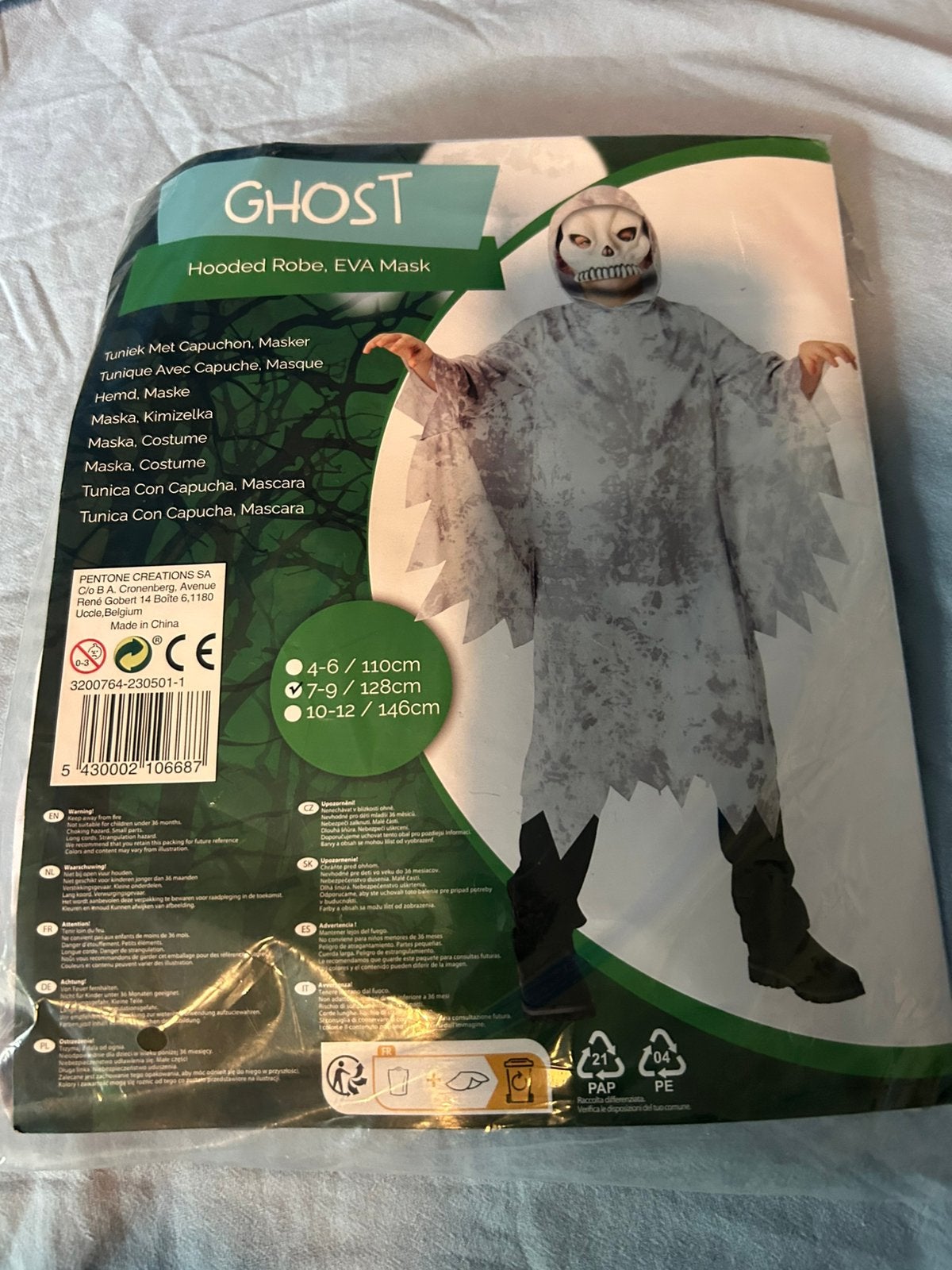 Spook geest jongens verkleedkleding 128, Ophalen of Verzenden, Nieuw, 122 t/m 128, Jongen of Meisje