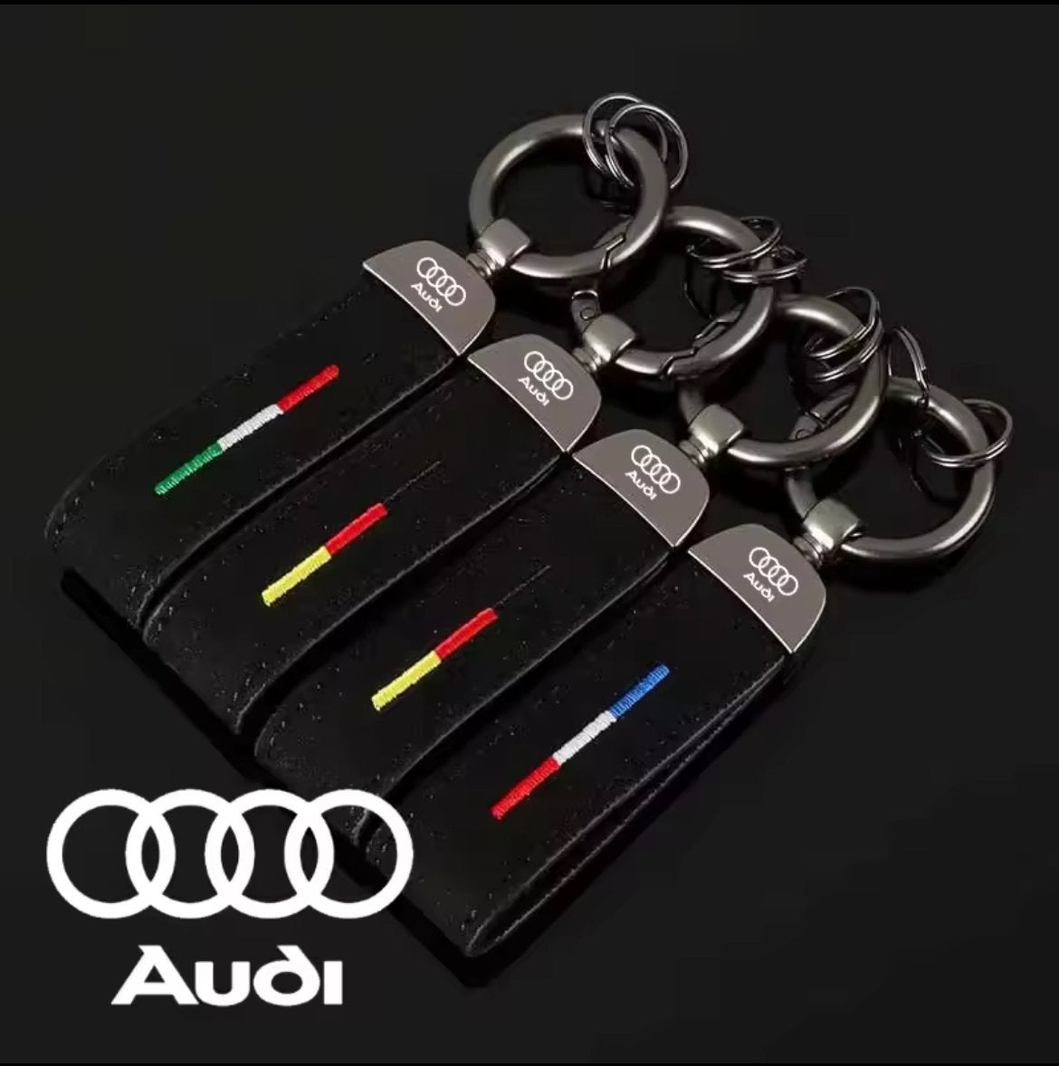 Audi Sleutelhanger Leer - Diverse Kleuren, Ophalen of Verzenden, Nieuw