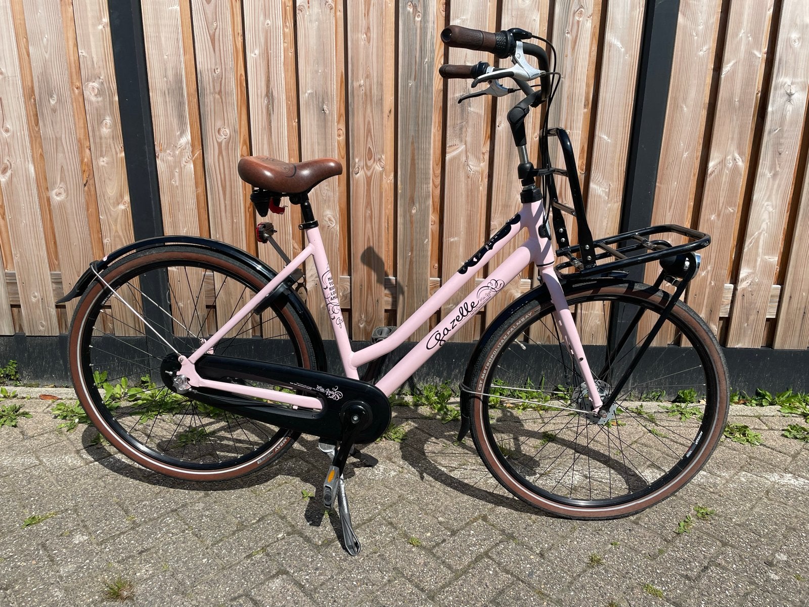 Gazelle Miss Grace Damesfiets - Roze, Fietsen en Brommers, Fietsen | Dames | Damesfietsen, Terugtraprem, Gebruikt, Versnellingen