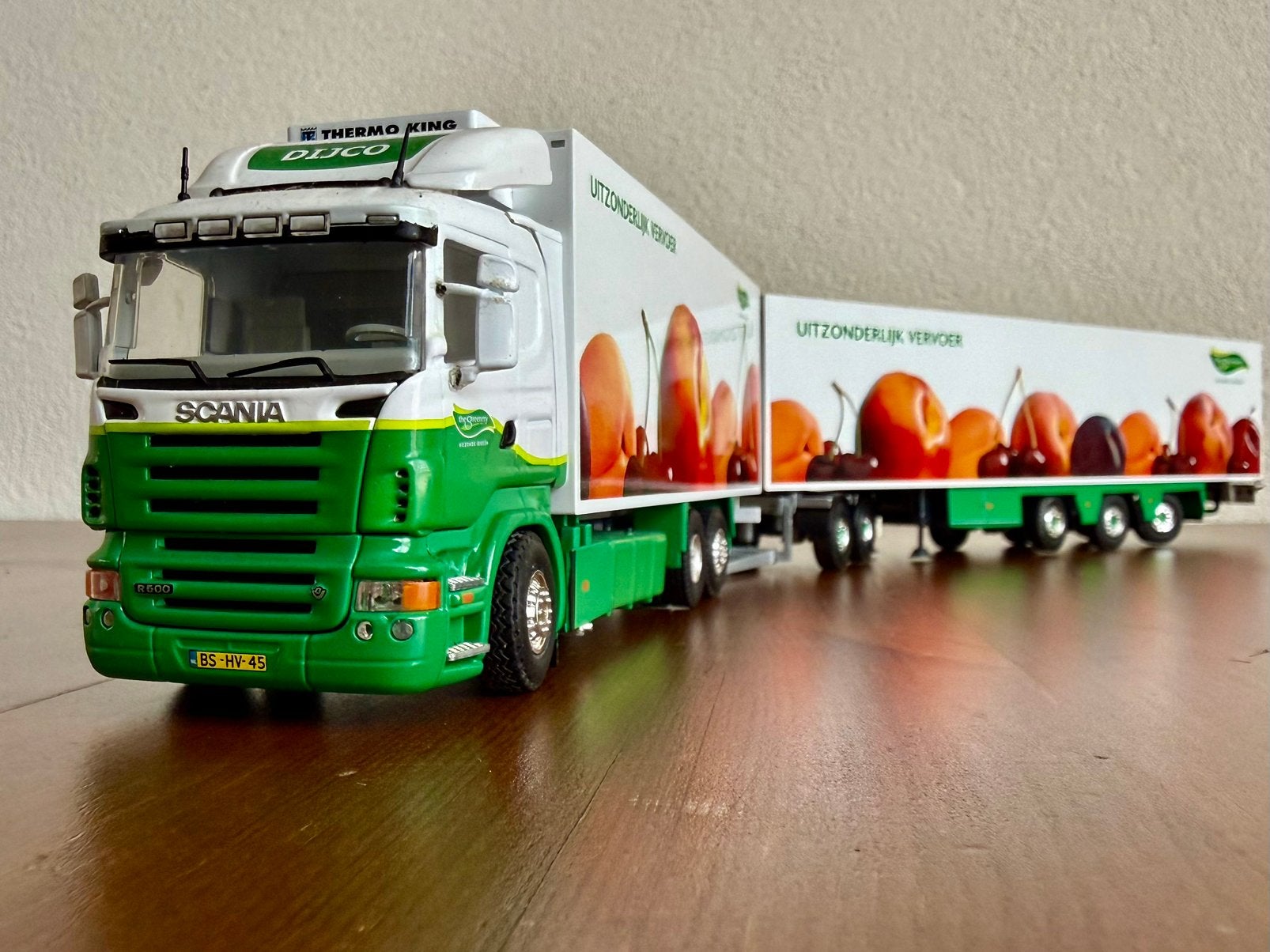 Tekno: The Greenery, Scania R500, V8  LZV in originele dozen, Ophalen of Verzenden, Zo goed als nieuw, Bus of Vrachtwagen, Tekno