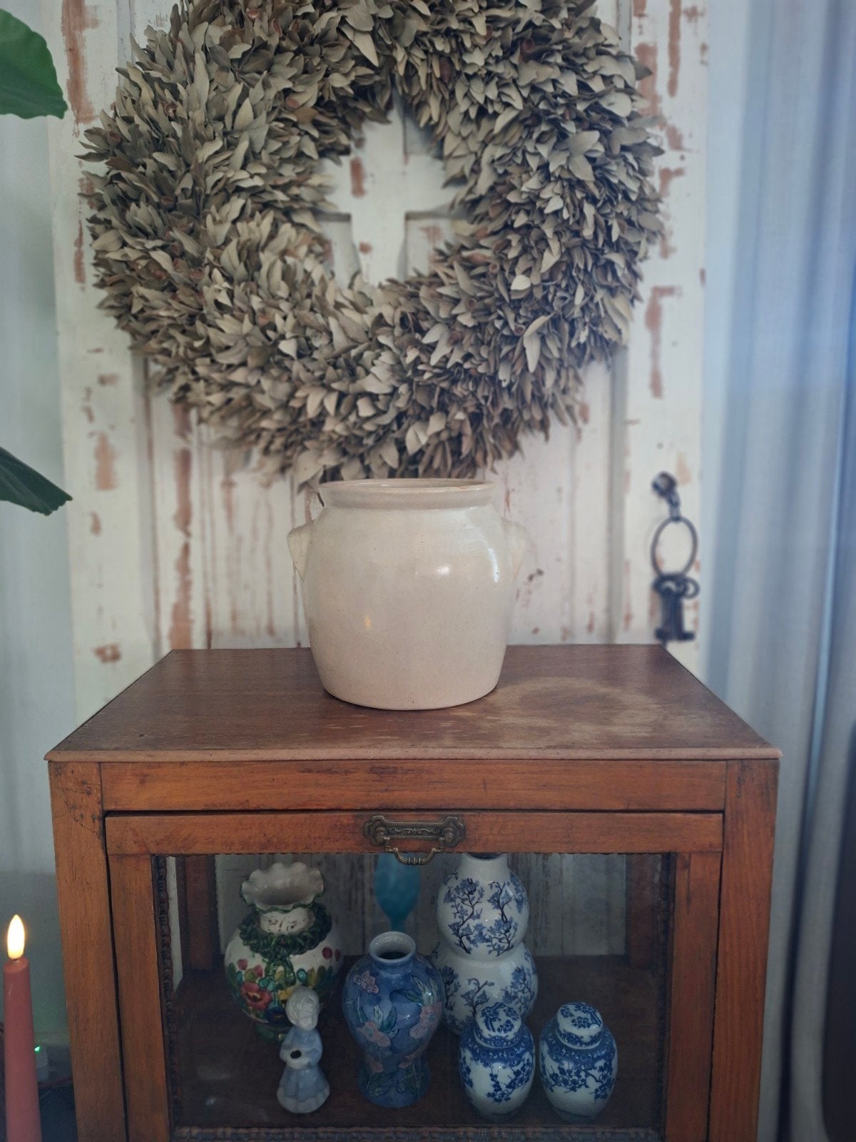 Vintage, brocante oude grespot gres pot, Ophalen