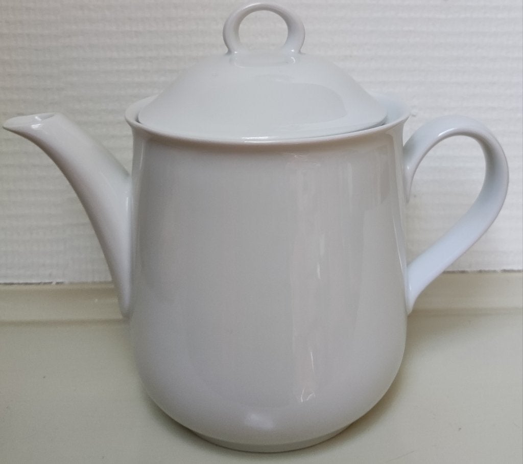 Witte porseleinen koffiepot / theepot Wunsiedel Bavaria, Antiek en Kunst, Ophalen of Verzenden