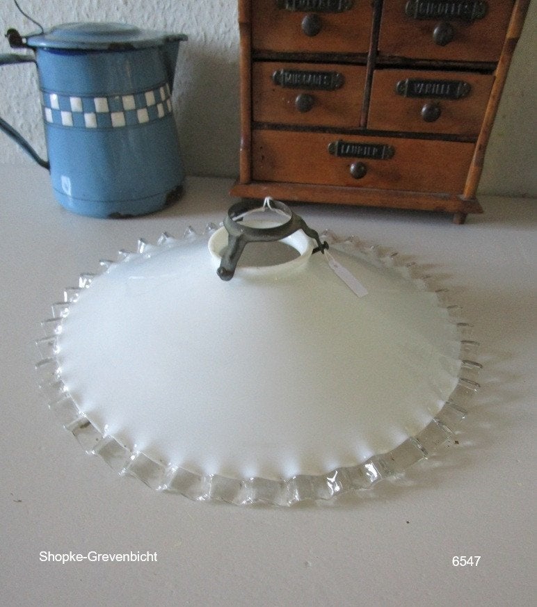 Witte lampenkap, Antiek en Kunst, Ophalen of Verzenden