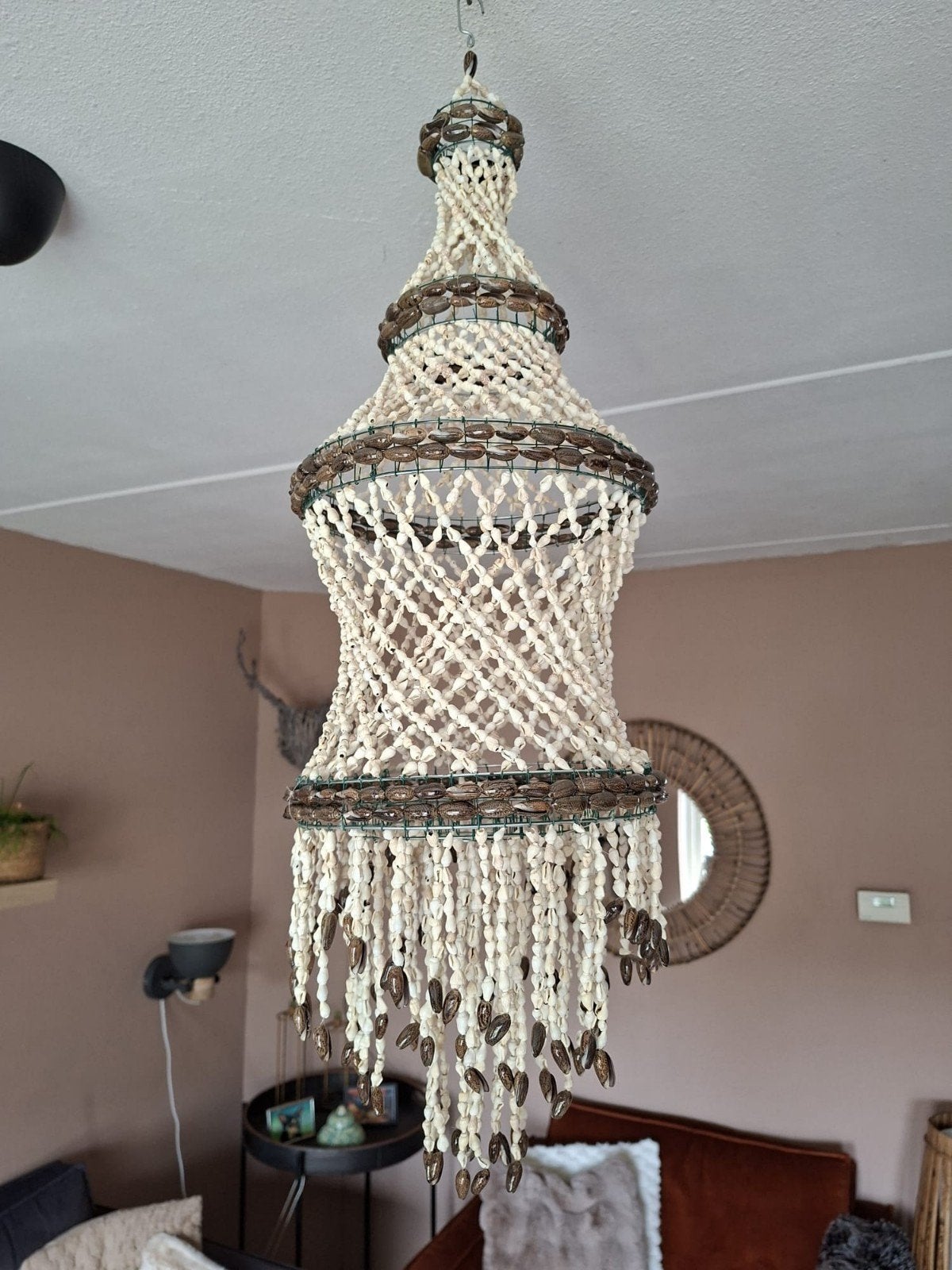 schelpen helpenhanger bali/ibiza stijl, Ophalen of Verzenden, Nieuw, Natuurlijk materiaal, Bali ibiza
