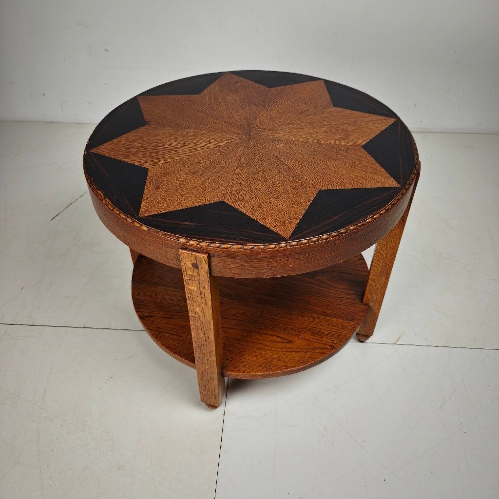 Art Deco bijzettafel met sterinleg, ca. 1920, Antiek en Kunst, Ophalen of Verzenden