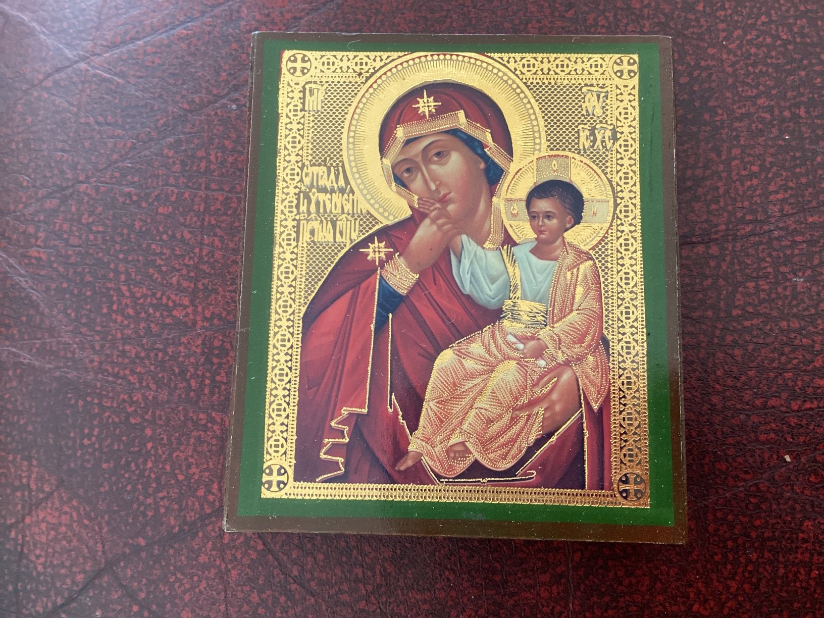 Icoon Maria met kind // 7.5x6 cm, Ophalen of Verzenden