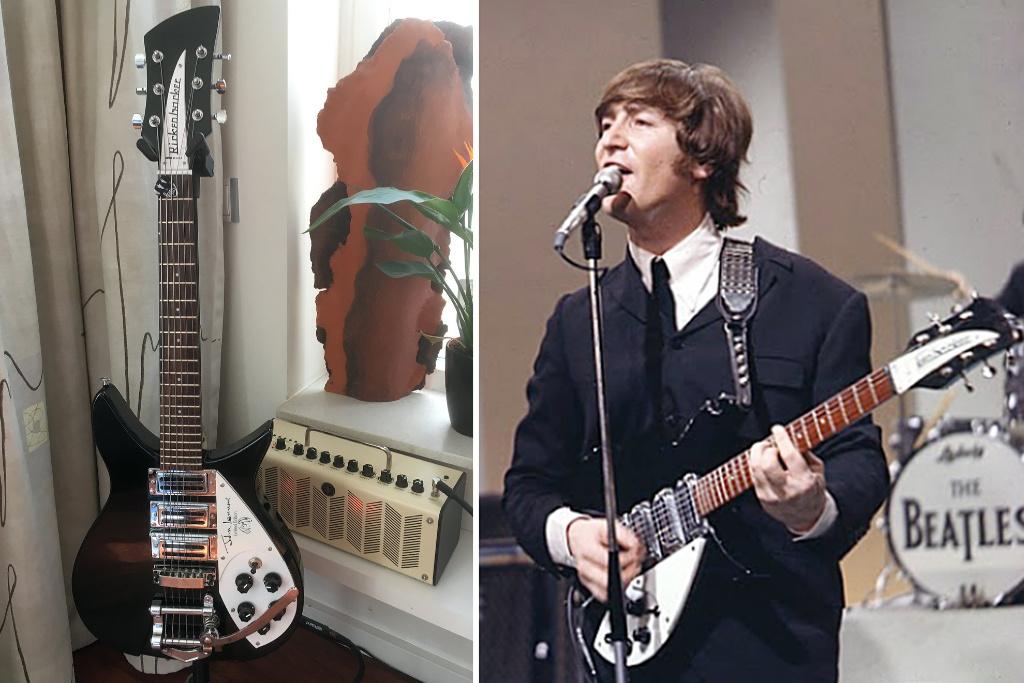 John Lennon Gitaar, Ophalen of Verzenden, Zo goed als nieuw, Semi-solid body, Overige merken