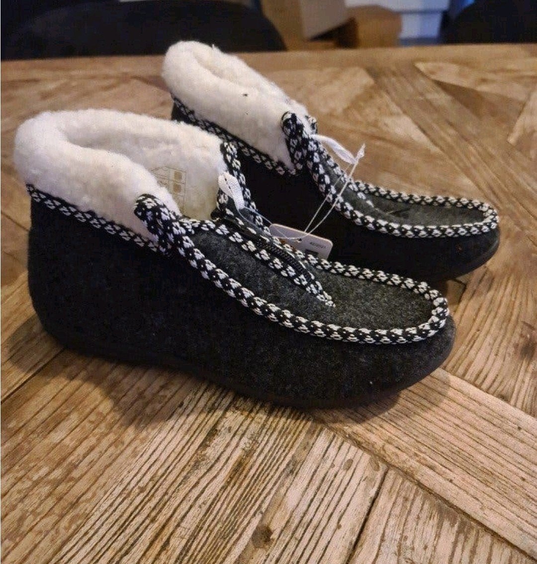 Nieuwe warme pantoffels maat 38, Kleding | Dames, Ophalen of Verzenden, Nieuw, Grijs, Pantoffels of Sloffen