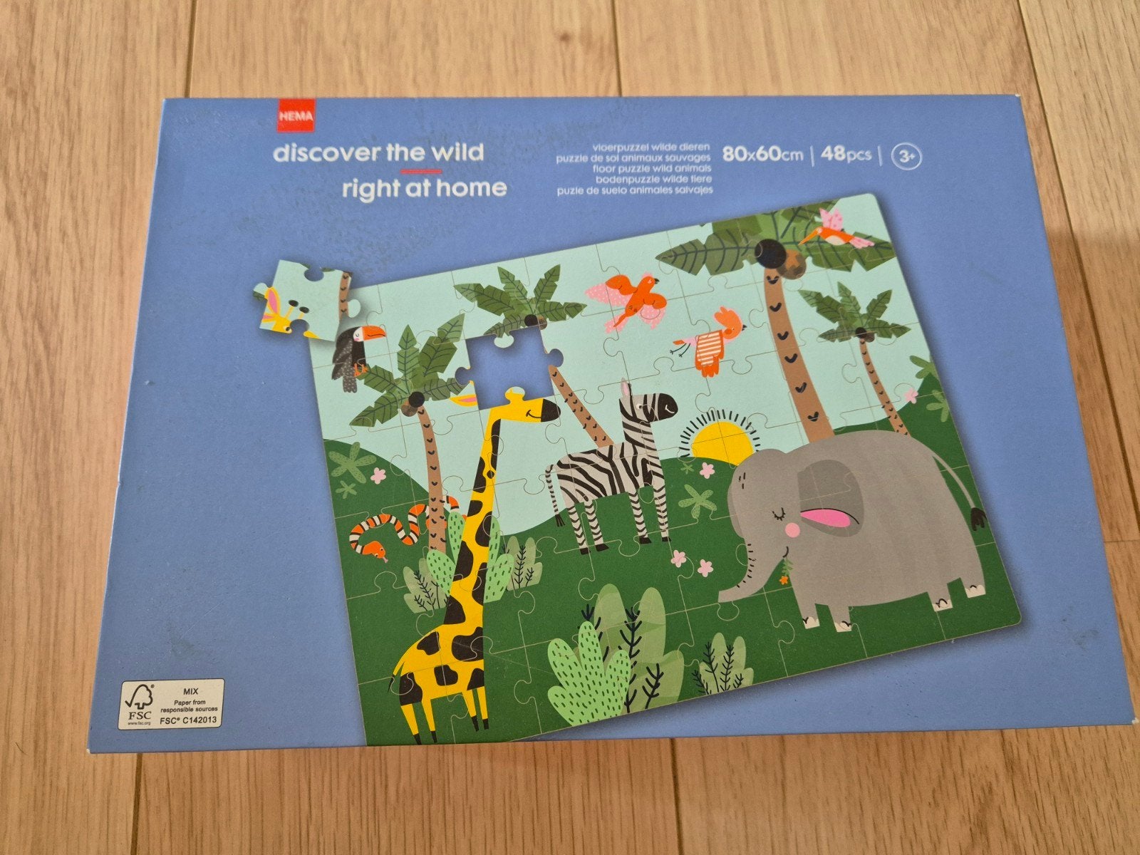vloerpuzzel, Ophalen, 10 tot 50 stukjes