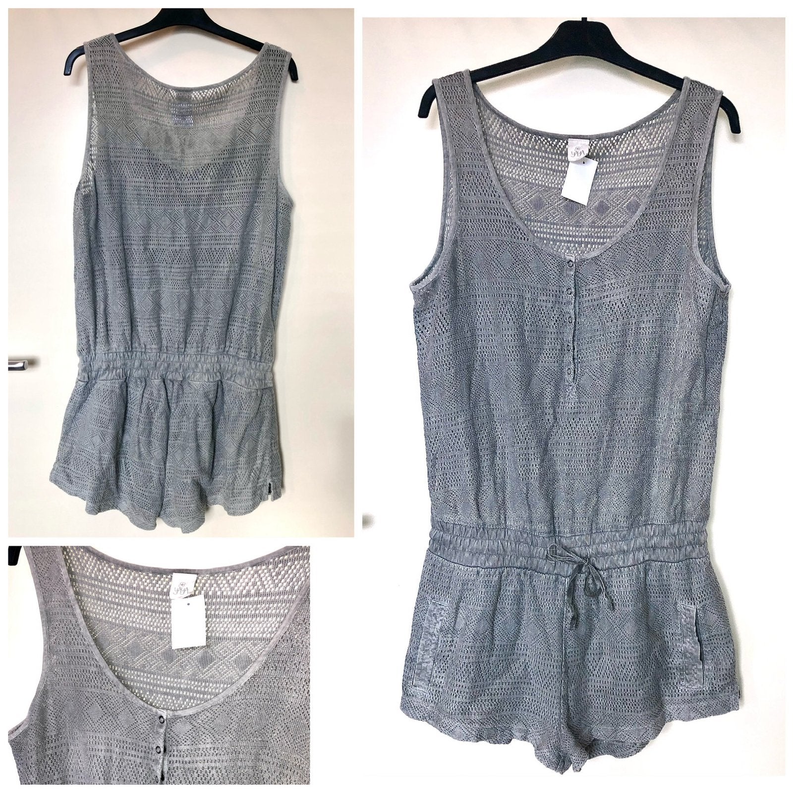 Grijs gehaakt jumpsuit Yaya nieuw!, Ophalen of Verzenden, Nieuw, Maat 42/44 (L), Grijs