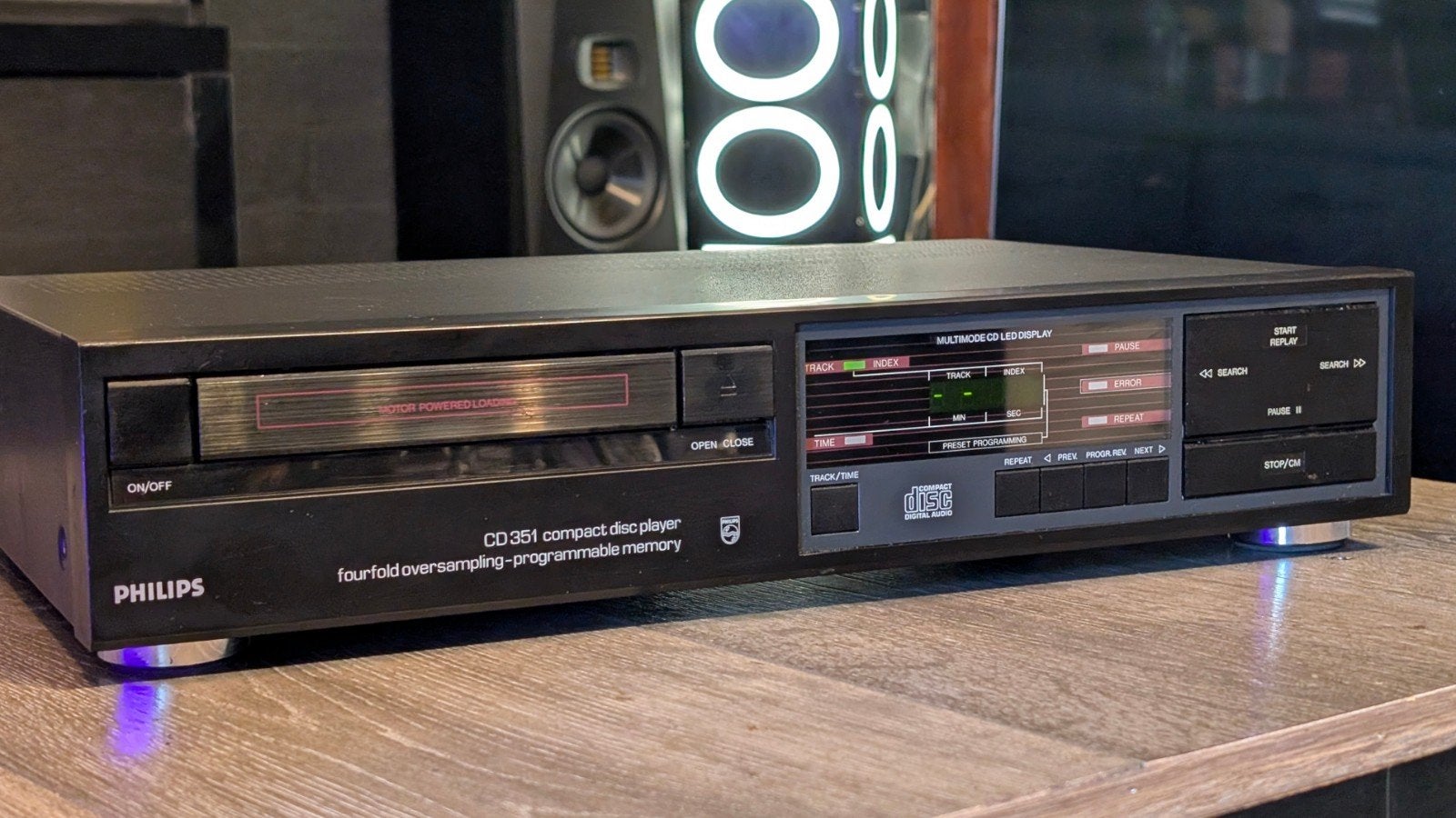 PHILIPS CD351 • VINTAGE 1986 • GARANTIE • ANALOGE KLANK, Refurbished, Ophalen of Verzenden, Philips CD 351, Info@ricks-audio.com