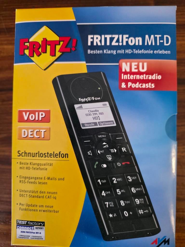 FRITZ! FRITZ!Fon MT-D Voip/DECT telefoon, Ophalen, 1 handset