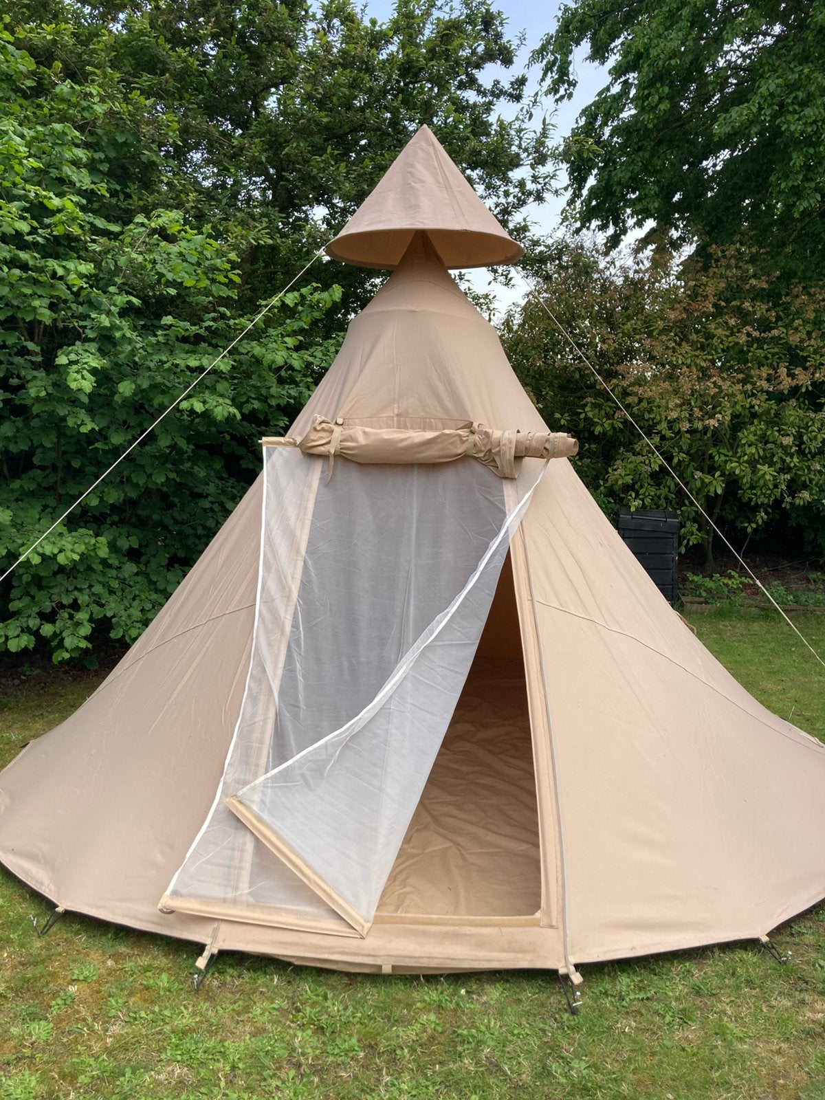 Originele 4 seizoenen tipi-tent met kachel, Ophalen of Verzenden, Gebruikt, Tot en met 4