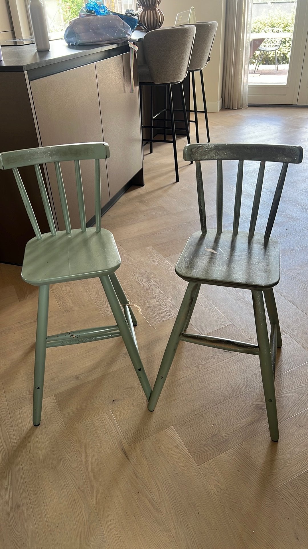 2 ikea kinderstoelen, Ophalen, Gebruikt, Twee, Overige kleuren