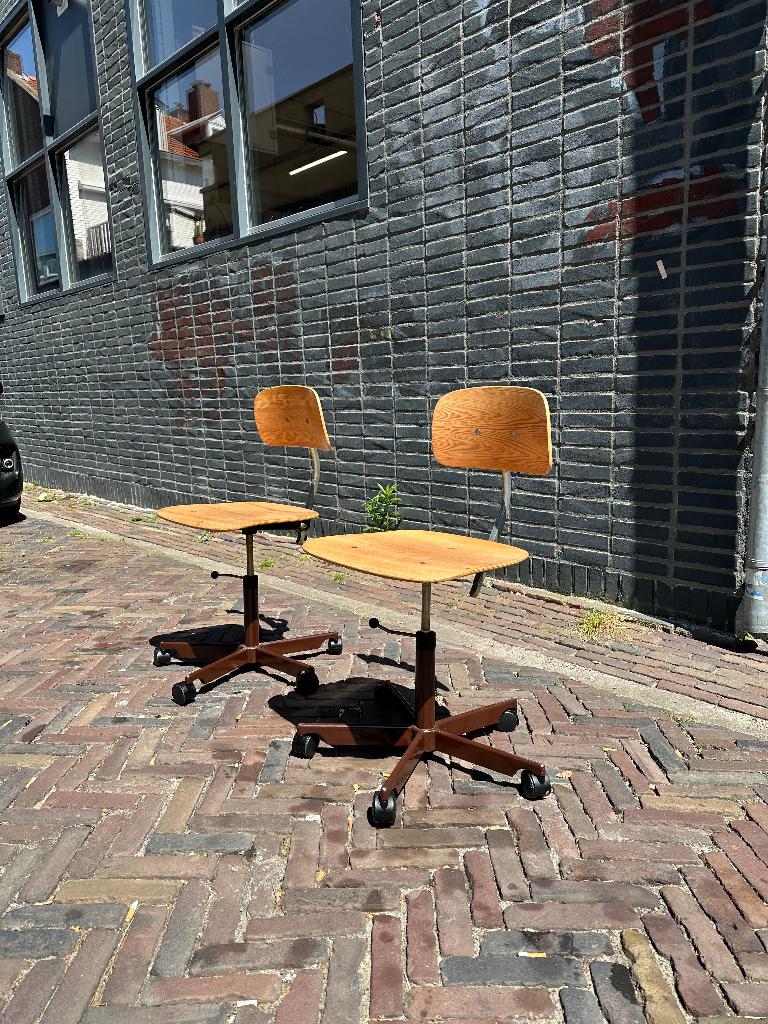 SALE: Deens design werkstoel, vintage bureaustoel, atelier, Ophalen, Gebruikt, Twee, -
