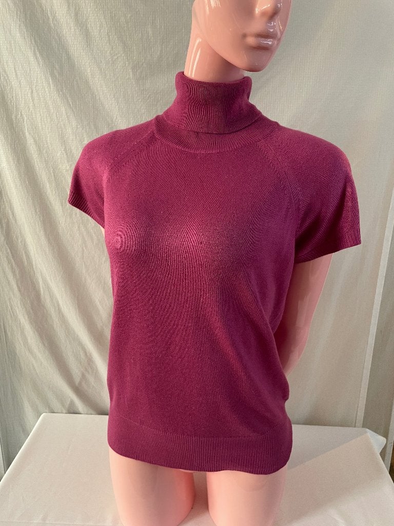 C&A coltrui met korte mouwen maat M – aubergine kleur, Kleding | Dames, Maat 38/40 (M), Overige kleuren, Ophalen of Verzenden