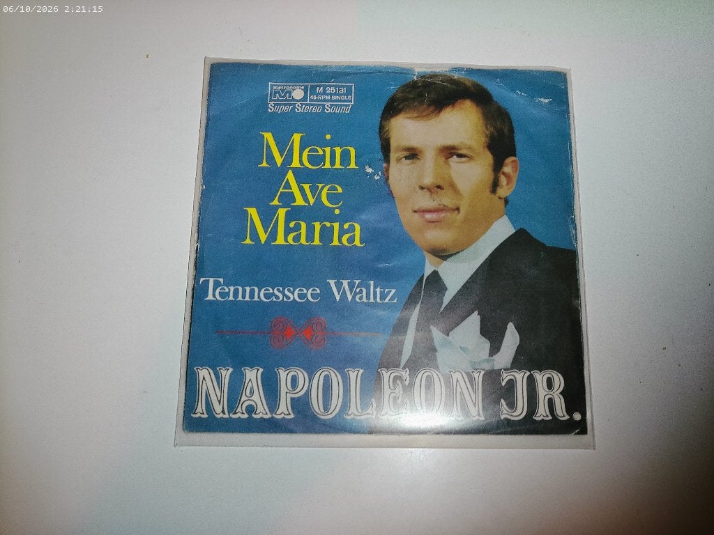 Napoleon Jr. - Mein Ave Maria / Tennessee Waltz, Gebruikt, Fotohoes, 7 inch, Ophalen of Verzenden