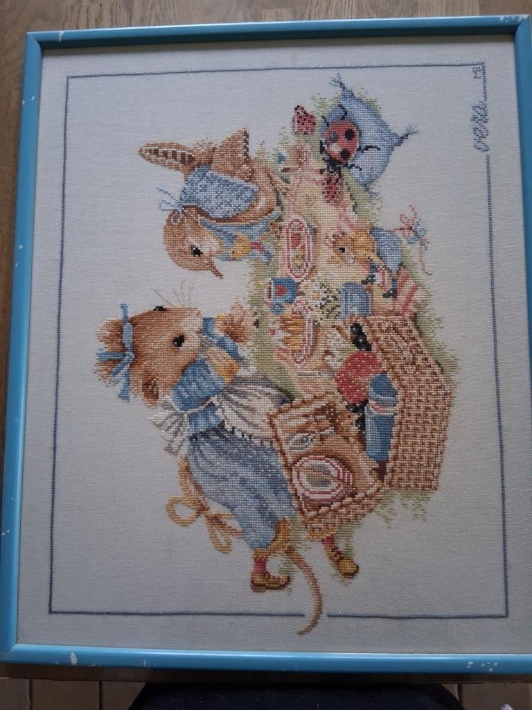 Vera de Muis Handgeborduurd, Ophalen of Verzenden, Gebruikt, Wanddecoratie