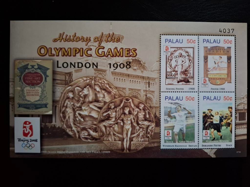 Palau 2008 Olympische spelen Beijing, Postzegels en Munten, Ophalen of Verzenden, Postfris