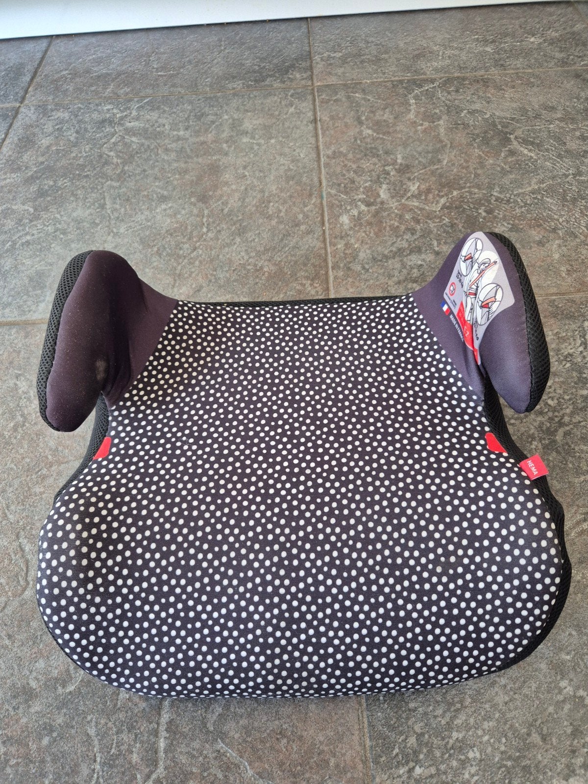 Zittingverhoger voor kinderen - zwart met stippen, Kinderen en Baby's, Autostoeltjes, 15 t/m 36 kg, Ophalen, Overige merken, Gebruikt